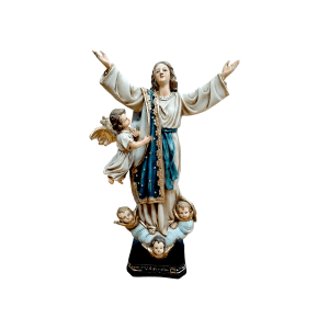 Virgen de la Asunción decorada con pedreria