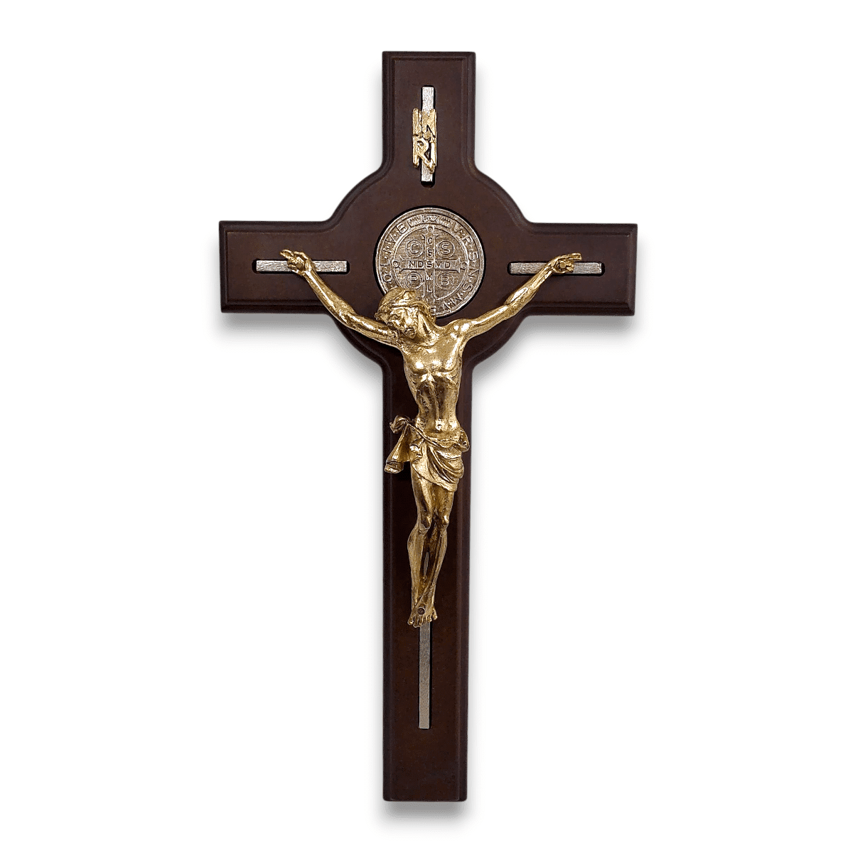 Cristo de San Benito para Colgar Dorado