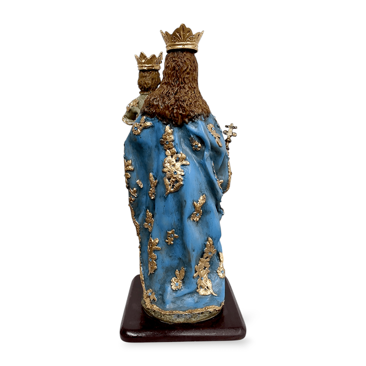 VIRGEN MARIA AUXILIADORA DECORADA CON PEDRERIA - Imagen 6