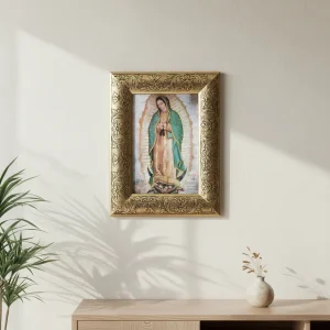 CUADRO VIRGEN GUADALUPE MARCO ROCOCO