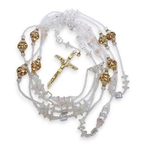 Lazo nupcial cristal esferas doradas