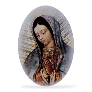 Retablo Italiano Ovalado Virgen De Guadalupe Busto